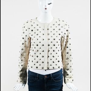 Diane Von Furstenberg studded Leather jacket